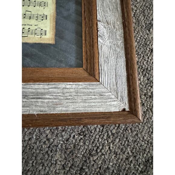 How Great Thou Art Hymn Framed Barnwood 11.5x13.5 Religious Christian Church - Picture 5 of 8
